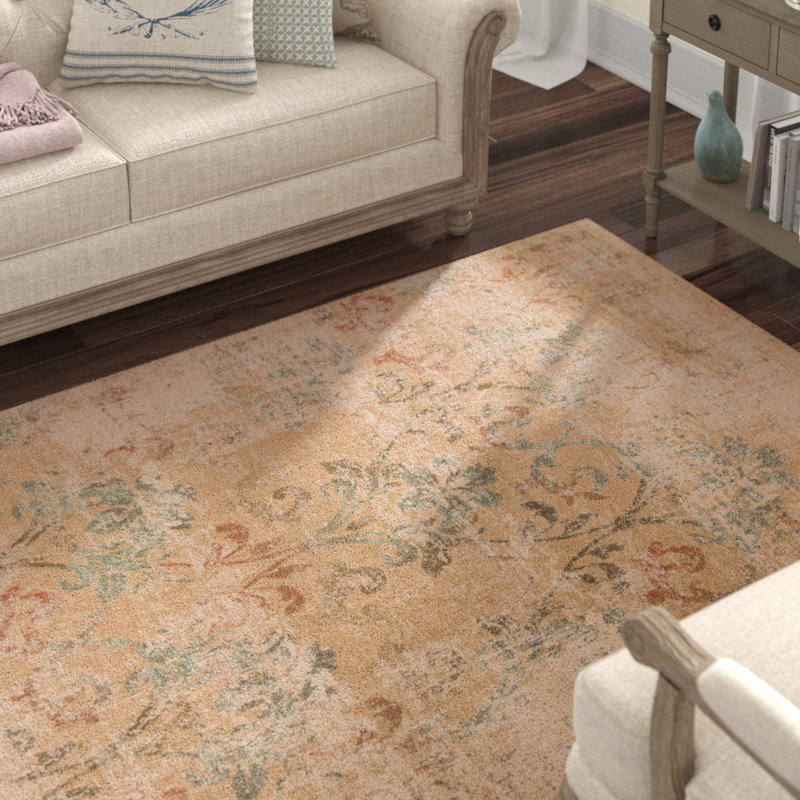 Lark Manor Aminata Ivory/Gray/Light Green/Rust Area Rug & Reviews Wayfair